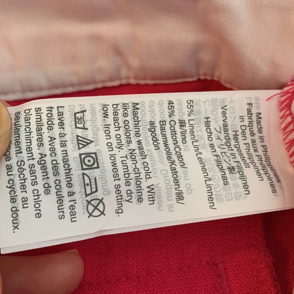 J Crew Linen Scallop Hem Shorts Pink Bright Begonia New 4 Preppy - Picture 9 of 9